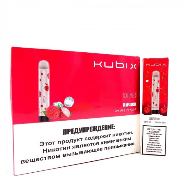 Купить kUBIX – Личи, 1300 затяжек, 20 мг (2%)