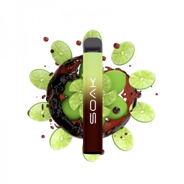 Купить Soak Q - Lime Cola  (Кола-Лайм), 800 затяжек, 20 мг (2%)