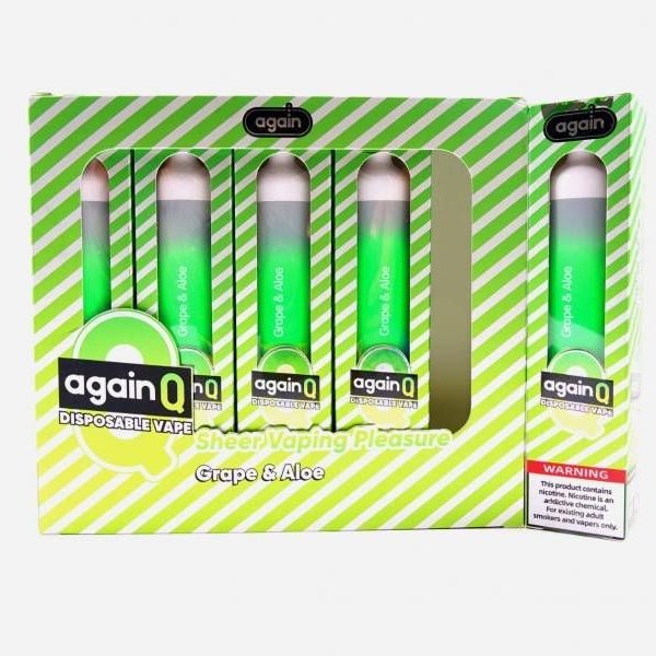 Купить Again Q – Виноград, Алоэ, 2500 затяжек, 20 мг (2%)