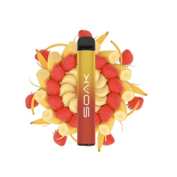 Купить Soak Q - Paradise Smoothie (Клубника-Банан), 800 затяжек, 20 мг (2%)