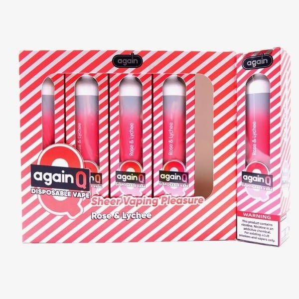 Купить Again Q – Роза, Личи, 2500 затяжек, 20 мг (2%)