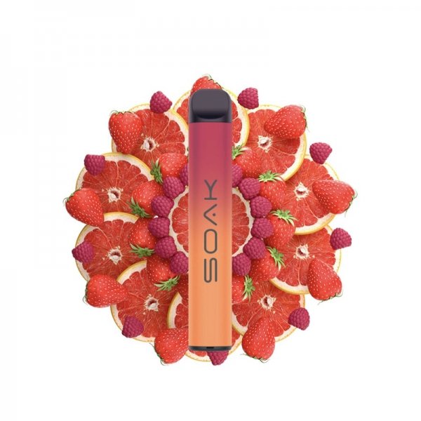 Купить Soak Q - Berry Citrus (Грейпфрут-Малина-Клубника), 800 затяжек, 20 мг (2%)