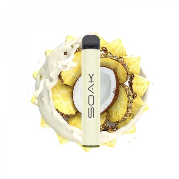 Купить Soak Q - Pina Colada (Пина Колада), 800 затяжек, 20 мг (2%)