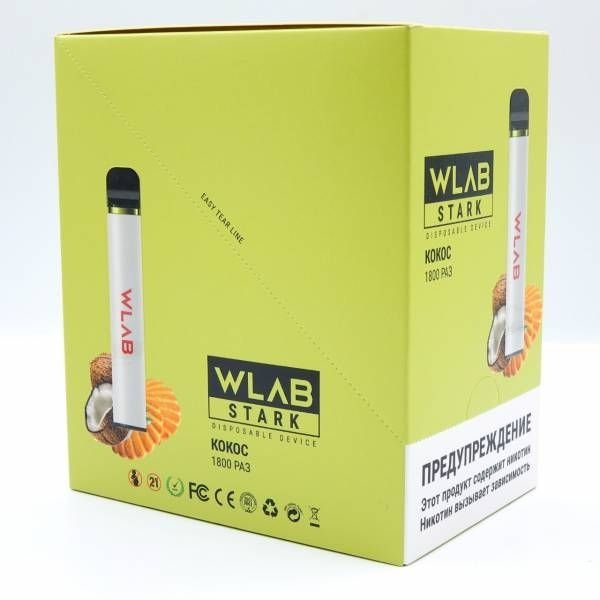 Купить Wlab - Кокос, 1800 затяжек, 20 мг (2%)