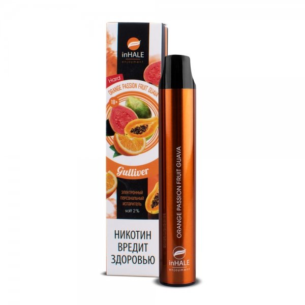 Купить Inhale Guliver Hard - Orange-passion fruit guava, 1500 затяжек, 20 мг (2%)