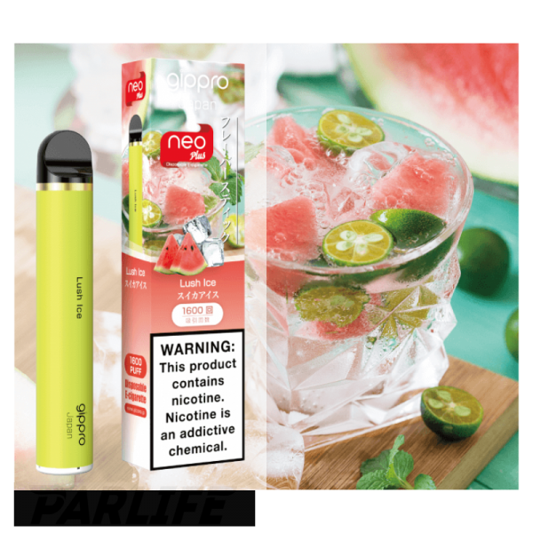 Купить Gippro Neo Plus  - Lush Ice (Ледяной арбуз), 1600 затяжек, 20 мг (2%)