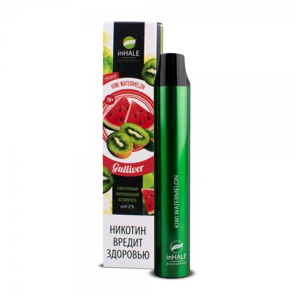 Купить Inhale Guliver Hard - Kiwi Watermelon, 1500 затяжек, 20 мг (2%)