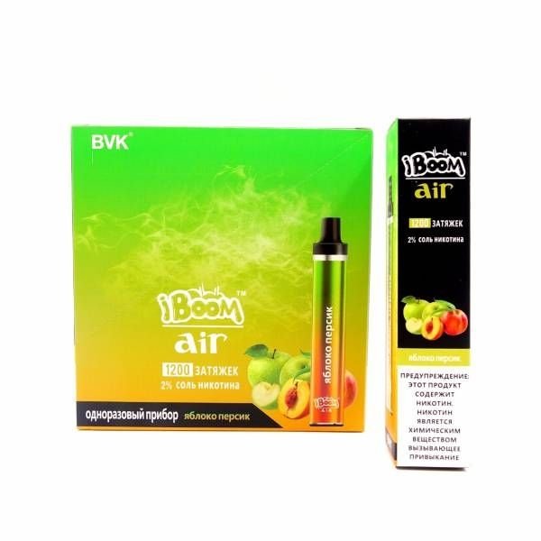Купить iBoom Air – Яблоко, Персик, 1200 затяжек, 20 мг (2%)