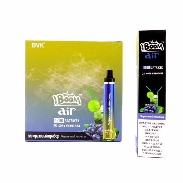 Купить iBoom Air – Черничный лимонад, 1200 затяжек, 20 мг (2%)