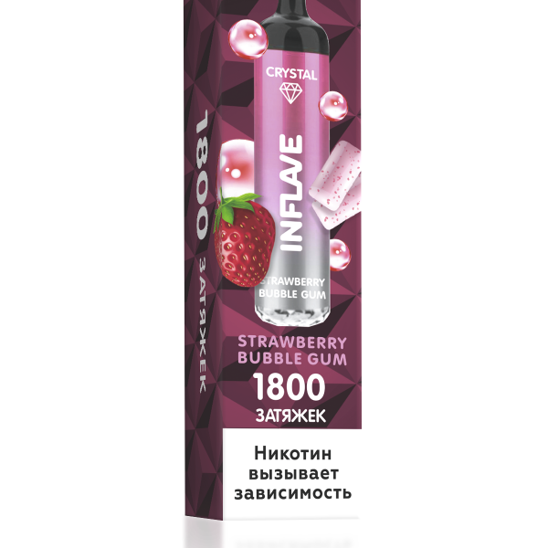 Купить Inflave Crystal - Клубничная жвачка, 2%