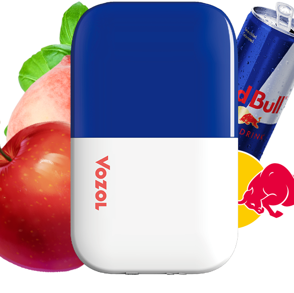 Купить Vozol D6 - Red bull, Яблоко, Персик, 1000 затяжек, 20 мг (2%)