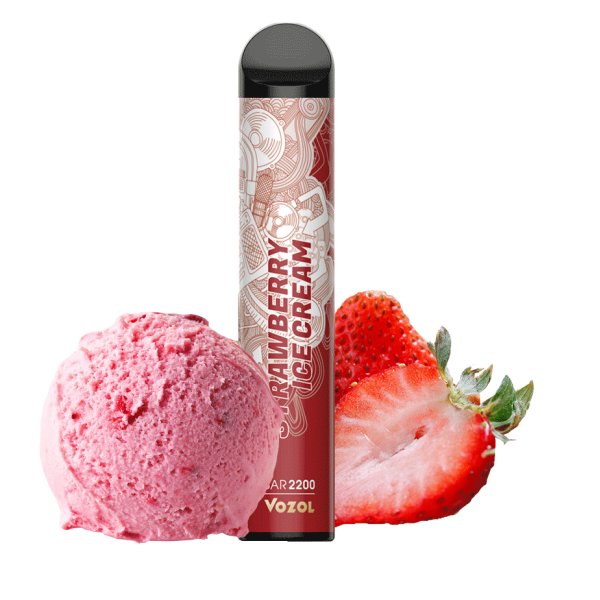 Купить Vozol Bar - Клубничное мороженое, 2200 затяжек, 20 мг (2%)