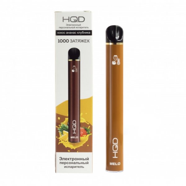 Купить HQD Melo - Кокос, Ананас, Клубника, 1000 затяжек, 20 мг (2%)