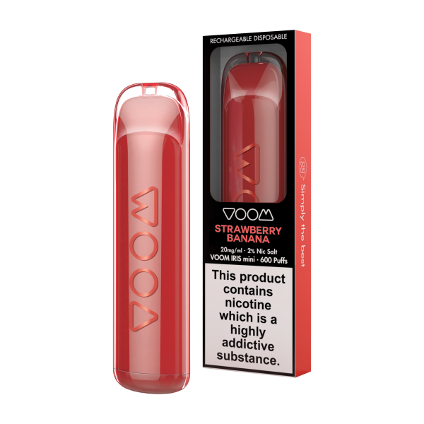 Купить Voom - Strawberry Banana (Клубника, Банан) 600 затяжек, 20 мг (2%)