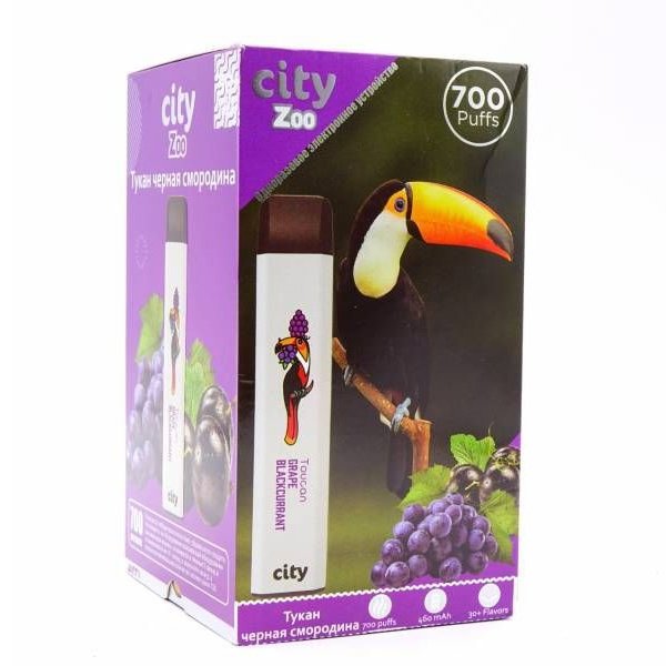 Купить City Zoo - Тукан (Черная смородина), 700 затяжек, 18 мг (1,8%)