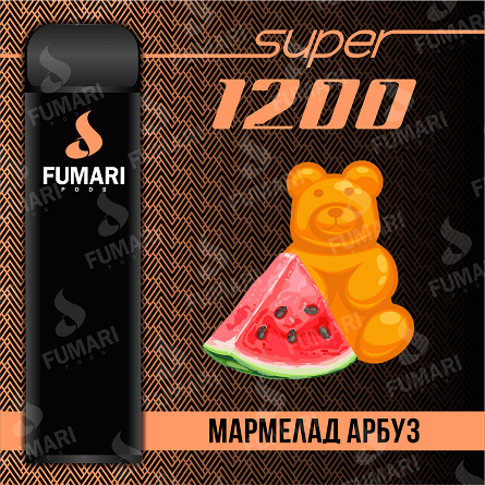 Купить Fumari Super - Мармелад-Арбуз, 1200 затяжек
