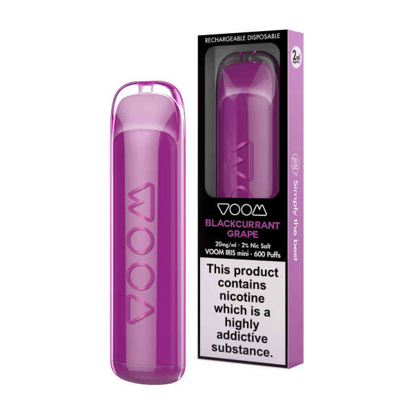 Купить Voom - Grape Blackcurrant (Виноград, Черная смородина) 600 затяжек, 20 мг (2%)