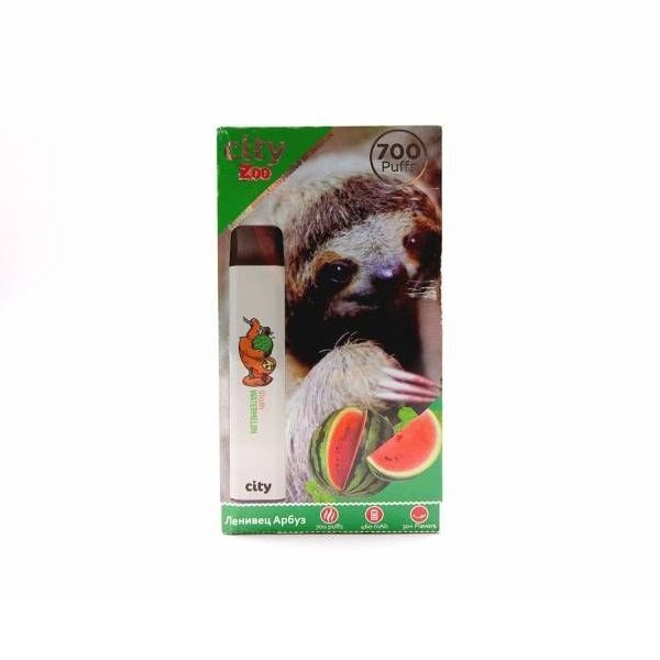 Купить City Zoo - Ленивец (Арбуз), 700 затяжек, 18 мг (1,8%)