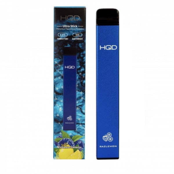 Купить HQD Ultra Stick - Razlemon (Малина, Лимон), 500 затяжек, 20 мг (2%)