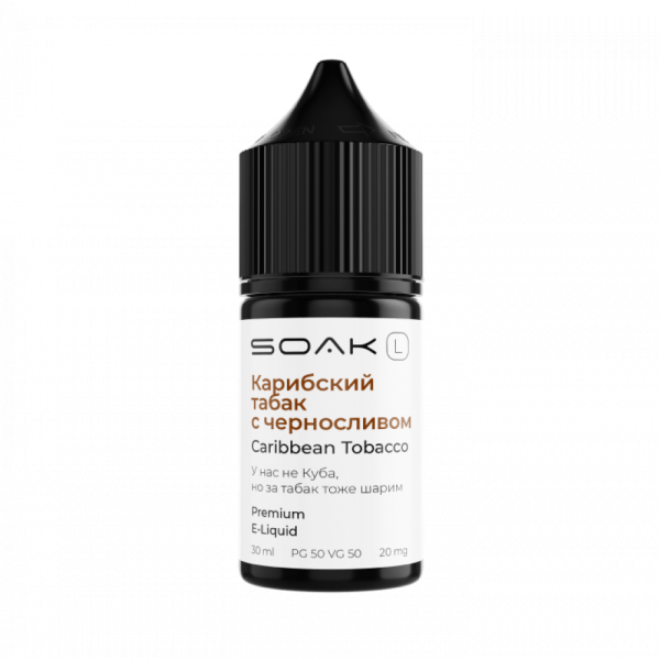 Купить Soak L - Caribbean Tobacco (Табак с Черносливом), 30 мл