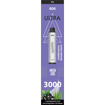 Купить EOS Ultra - Aloe-Black Currant (Алое - Черная Смородина), 3000 затяжек, 20 мг (2%)