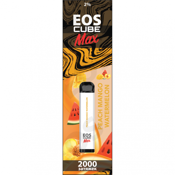 Купить EOS Cube Max - Peach-Mango-Watermelon (Персик-Манго-Арбуз), 2000 затяжек, 20 мг (2%)