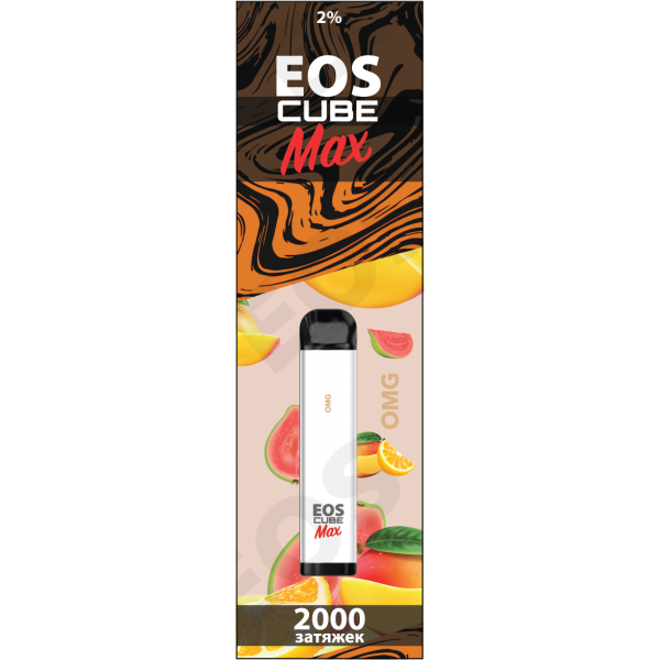 Купить EOS Cube Max - OMG (Апельсин-Манго-Гуава), 2000 затяжек, 20 мг (2%)