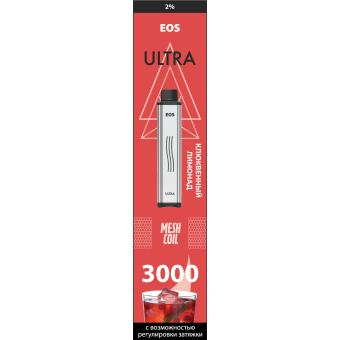 Купить EOS Ultra - Cranberry Lemonade (Клюквенный Лимонад), 3000 затяжек, 20 мг (2%)