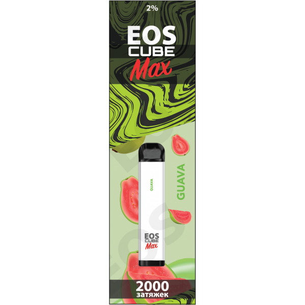 Купить EOS Cube Max - Guava (Гуава), 2000 затяжек, 20 мг (2%)