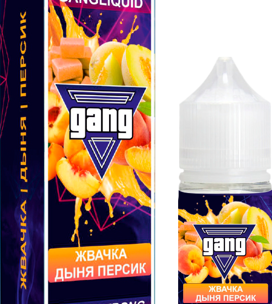 Купить GANG Strong - Жвачка-Дыня-Персик, 30мл