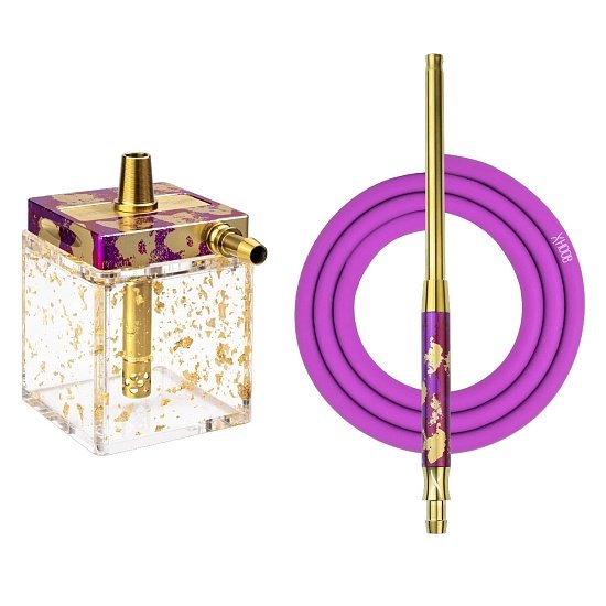 Купить Hoob SubAtom Orchid Фурнитура Gold (Шахта + Колба + Шланг + Мундштук)