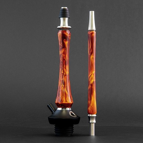 Купить Union Hookah Sleek Акрил Рест Янтарь (Шахта + Мундштук + Блюдце)