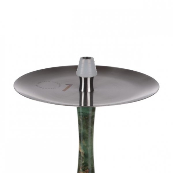 Купить Union Hookah Sleek Стаб. Дерево Зеленый (Шахта + Мундштук + Блюдце)