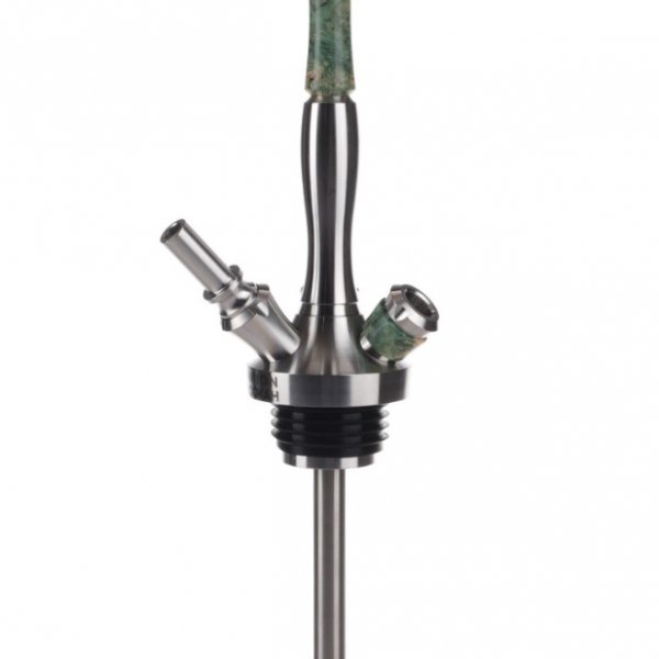 Купить Union Hookah Fibonacci Стаб. Дерево Зеленый (Шахта + Мундштук + Шланг + Блюдце)