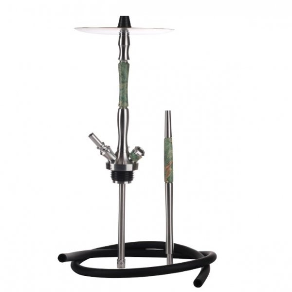 Купить Union Hookah Fibonacci Стаб. Дерево Зеленый (Шахта + Мундштук + Шланг + Блюдце)