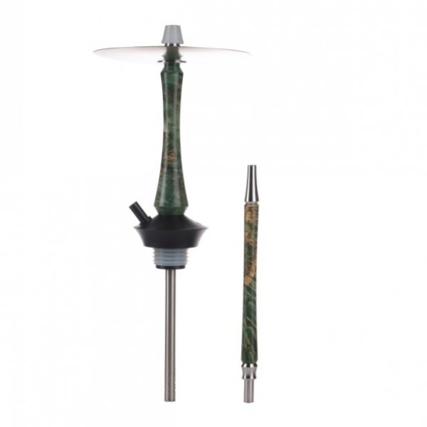 Купить Union Hookah Sleek Стаб. Дерево Зеленый (Шахта + Мундштук + Блюдце)