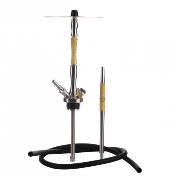 Купить Union Hookah Fibonacci Стаб. Дерево Желтый (Шахта + Мундштук + Шланг + Блюдце)