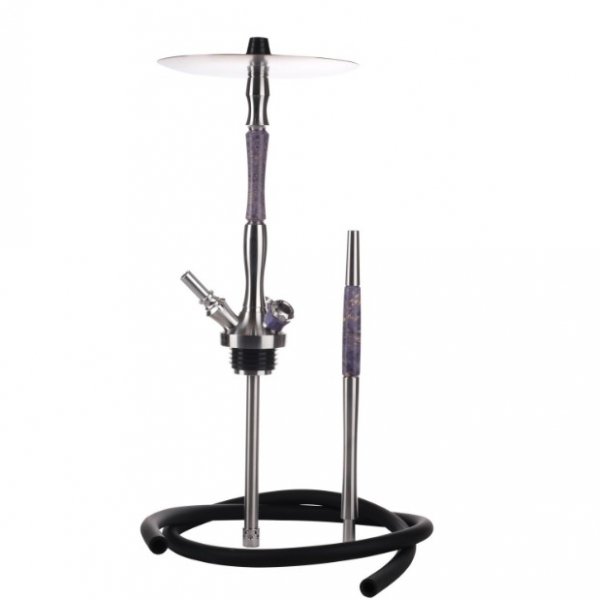Купить Union Hookah Fibonacci Стаб. Дерево Фиолетовый (Шахта + Мундштук + Шланг + Блюдце)