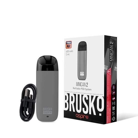 Купить Brusko Minican 2 400 mAh 3мл (Серый)