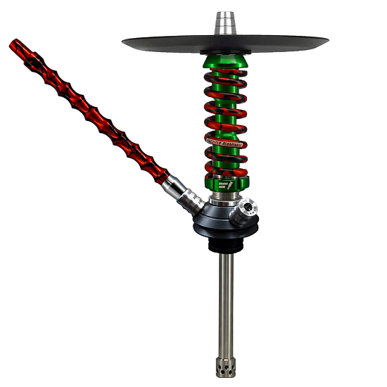 Купить Mamay Custom Coilovers Micro - Пружина:Красный анод / Шахта:Зеленый анод (Шахта + Мундштук + Блюдце)