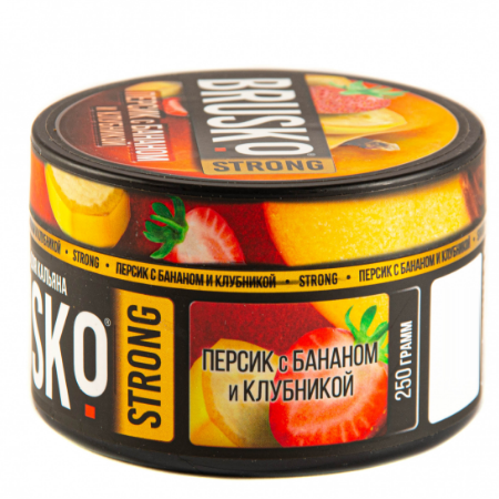 Купить Brusko Strong - Персик с бананом и клубникой 250г