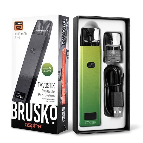 Купить Brusko Favostix 1000 mAh (Бирюзовый градиент)