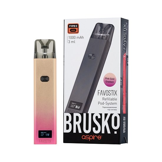 Купить Brusko Favostix 1000 mAh (Розово-золотой градиент)