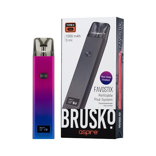 Купить Brusko Favostix 1000 mAh (Сине-фиолетовый градиент)