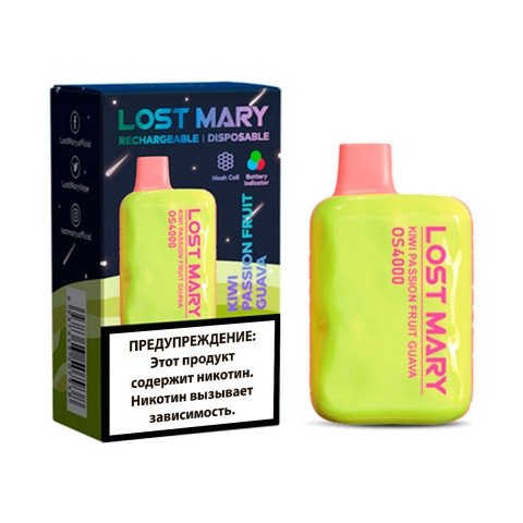 Купить Lost Mary OS4000 Kiwi Passion Fruit Guava (Киви Маракуйя Гуава)