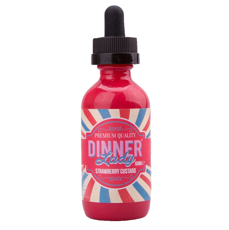 Фото Dinner Lady Strawberry Custard (Клубника, Карамель, Заварной крем), 60 мл, 0,3 %