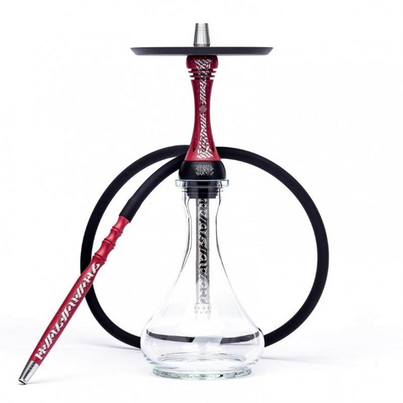 Фото Alpha Hookah - Model X SS Artist Red Matte (Шахта+Шланг+Мундштук+Блюдце)
