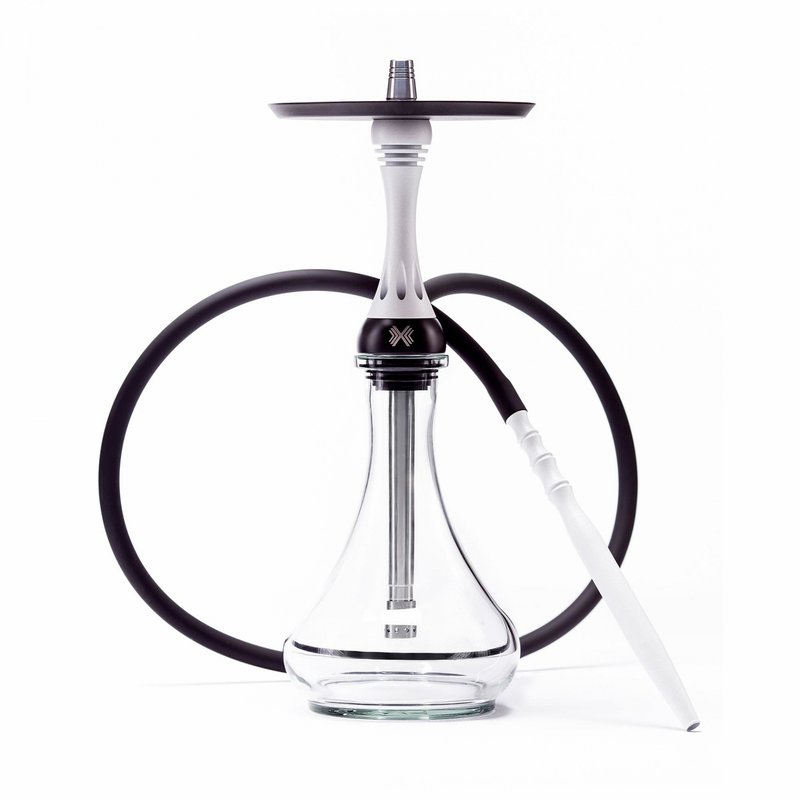 Фото Alpha Hookah  - Model X Snow White (Шахта+Шланг+Мундштук+Блюдце)