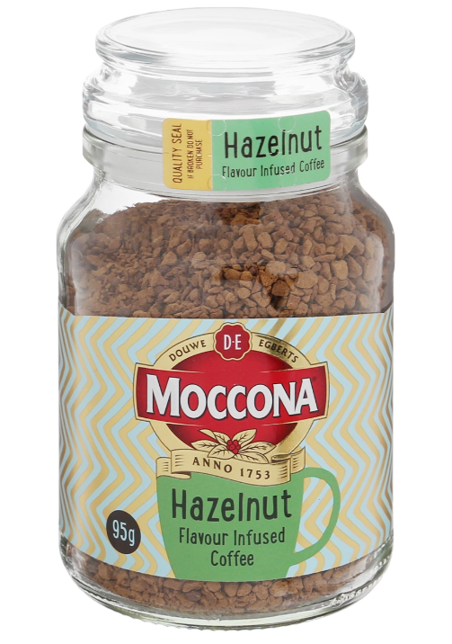 Фото Moccona Hazelnut кофе растворимый с ароматом лесного ореха, 95 г (стеклянная банка)