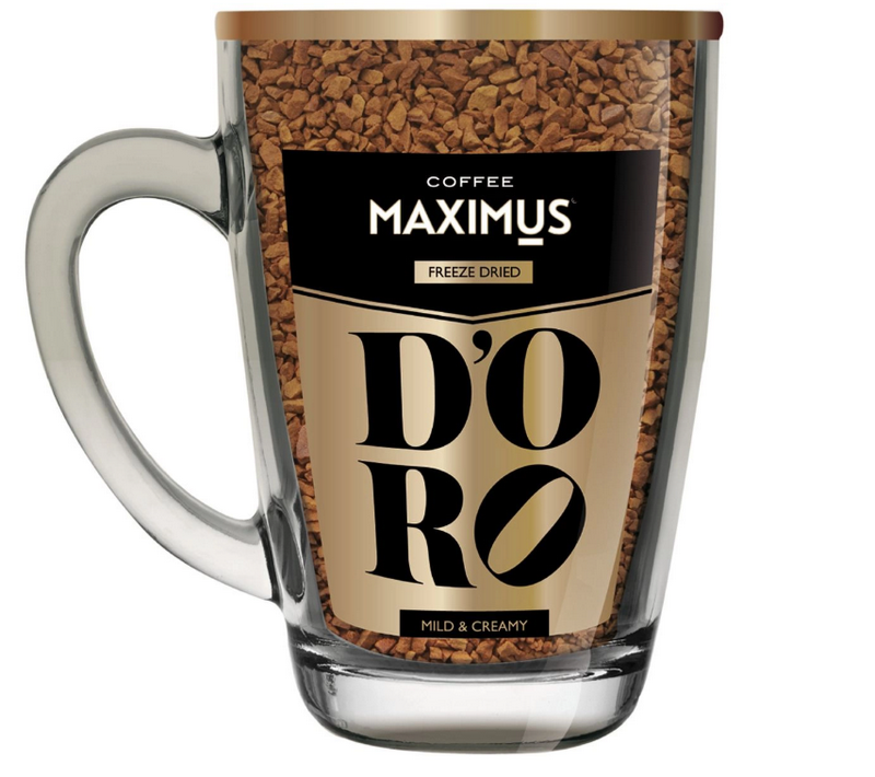 Фото Maximus D'oro кофе растворимый в стеклянной кружке, 70 г